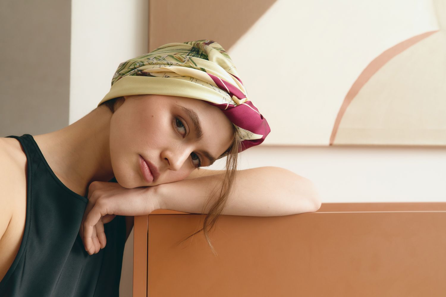 Silk scarf "Silence of the Heart"