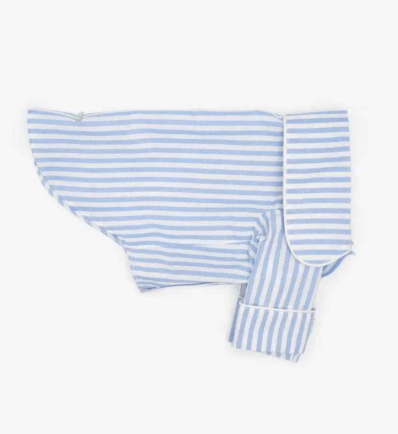 Сорочка CHOUCHOU з кантом для собак блакитна в полоску