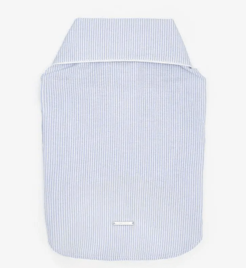 Сорочка CHOUCHOU з кантом для собак блакитна в дрібну полоску