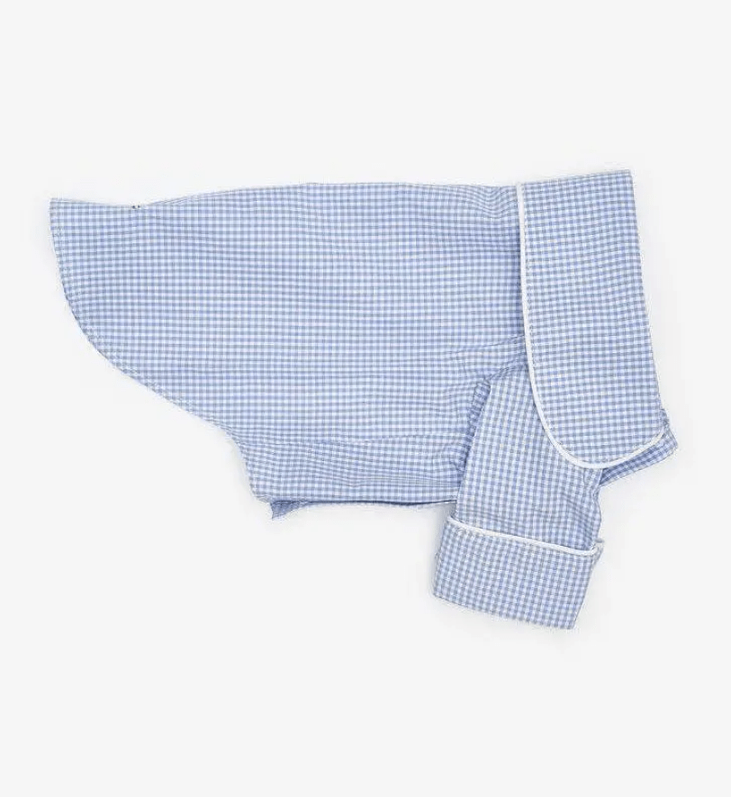 Сорочка CHOUCHOU з кантом для собак блакитна