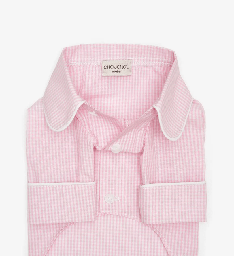 Сорочка CHOUCHOU з кантом для собак рожева
