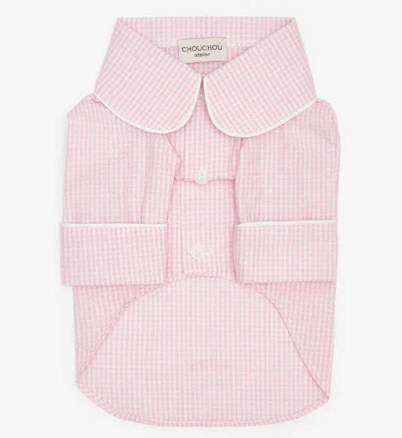 Сорочка CHOUCHOU з кантом для собак рожева