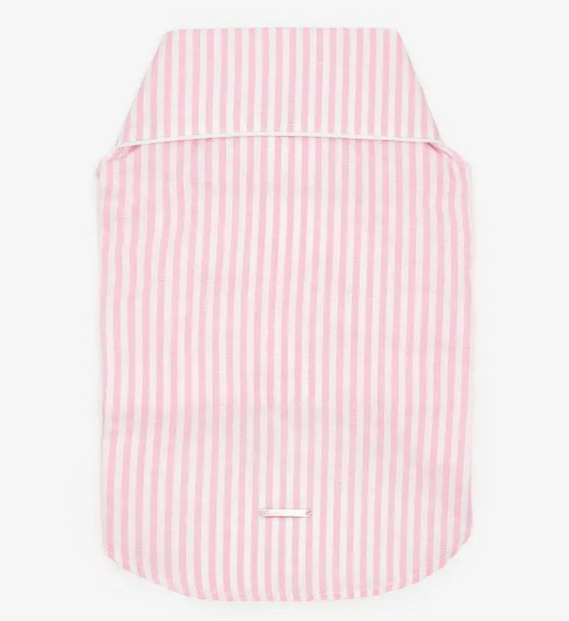 Сорочка CHOUCHOU з кантом для собак рожева в полоску