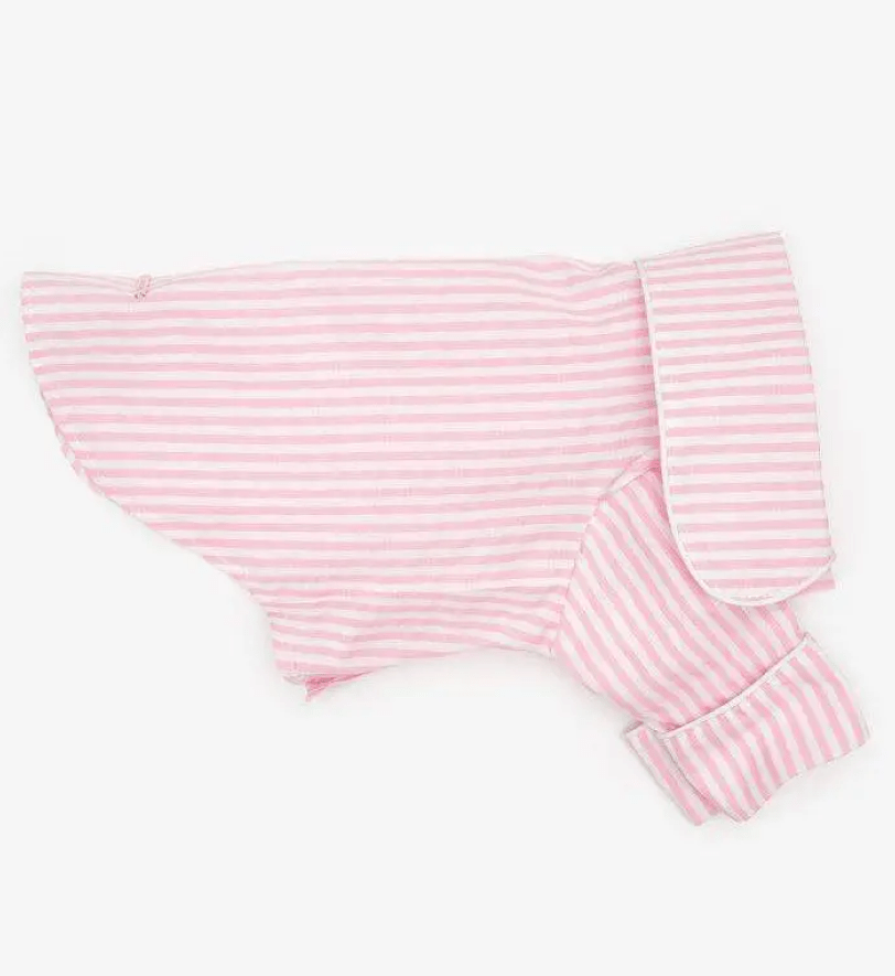 Сорочка CHOUCHOU з кантом для собак рожева в полоску