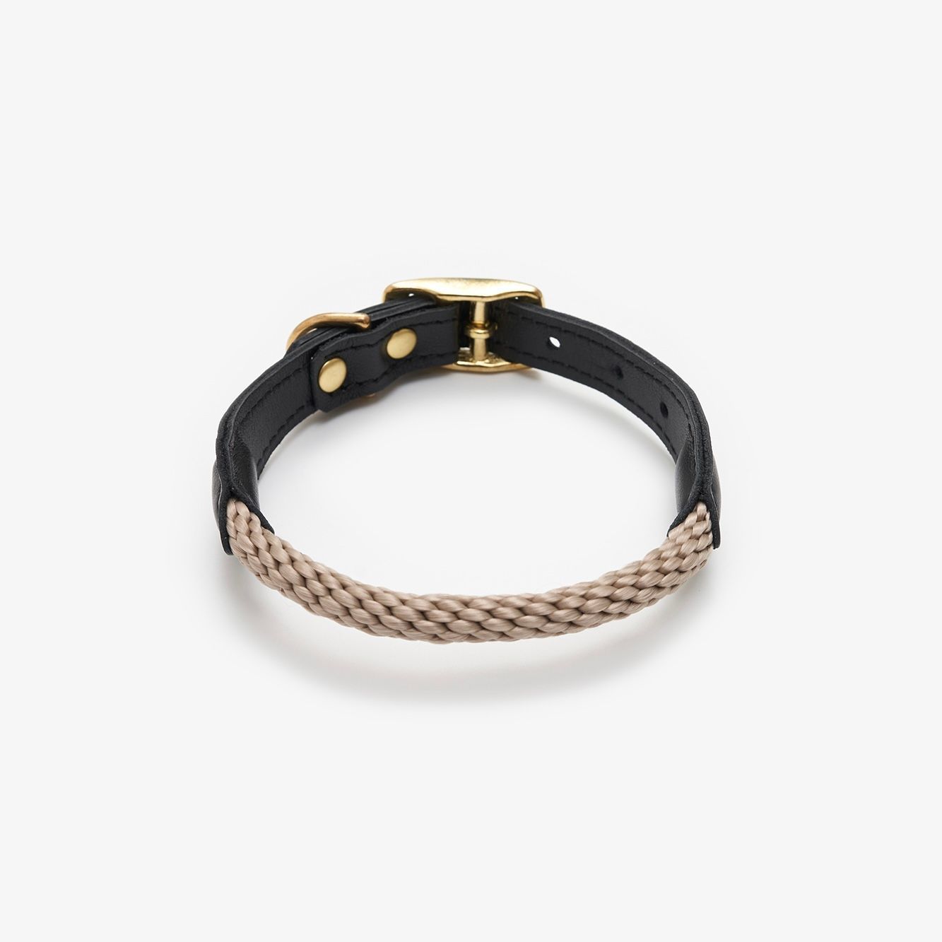 CHOUCHOU Leather collar with rope for dogs "Caviar Terra" brown