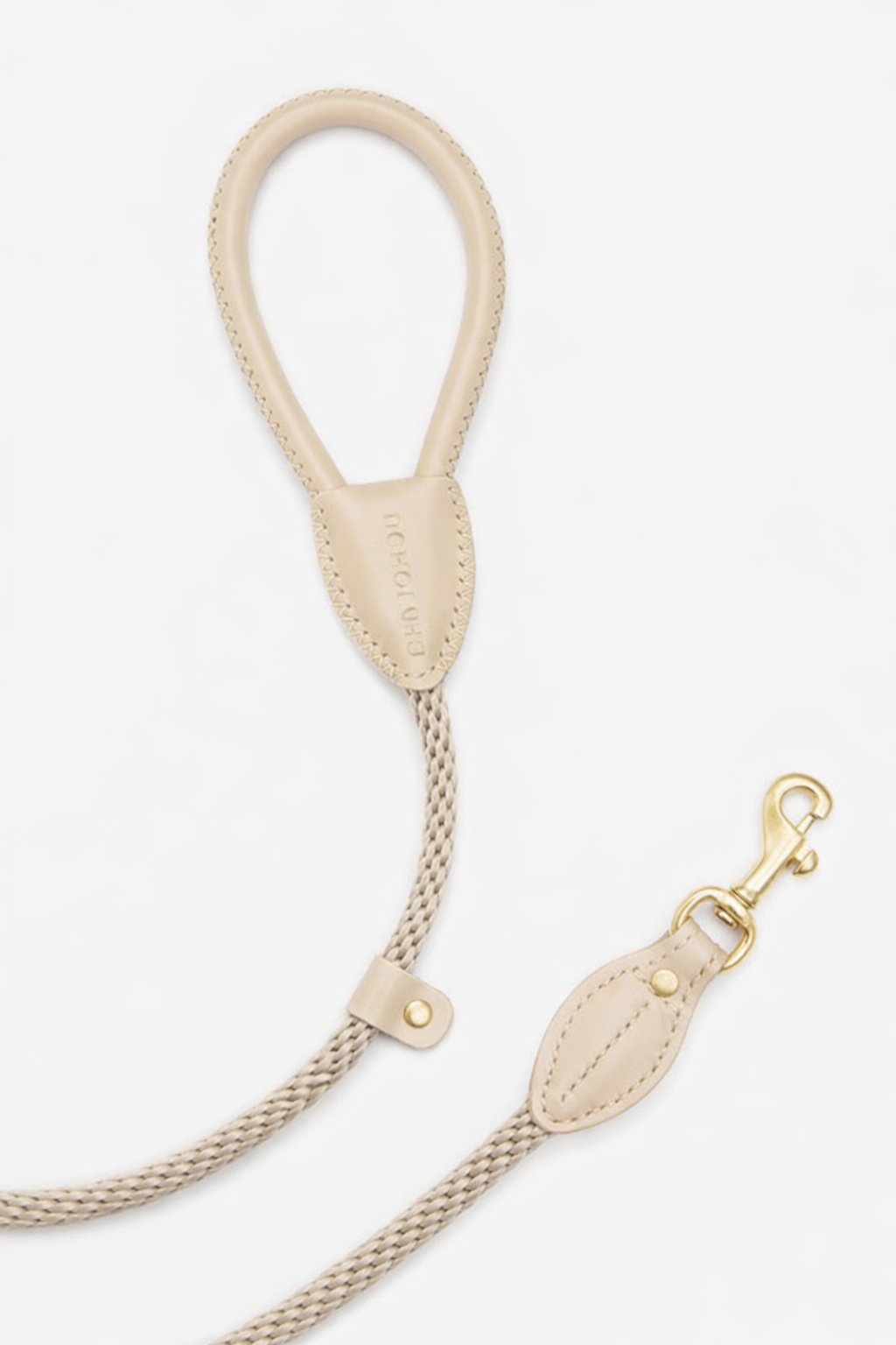 CHOUCHOU Leather leash for dogs "Caviar" white