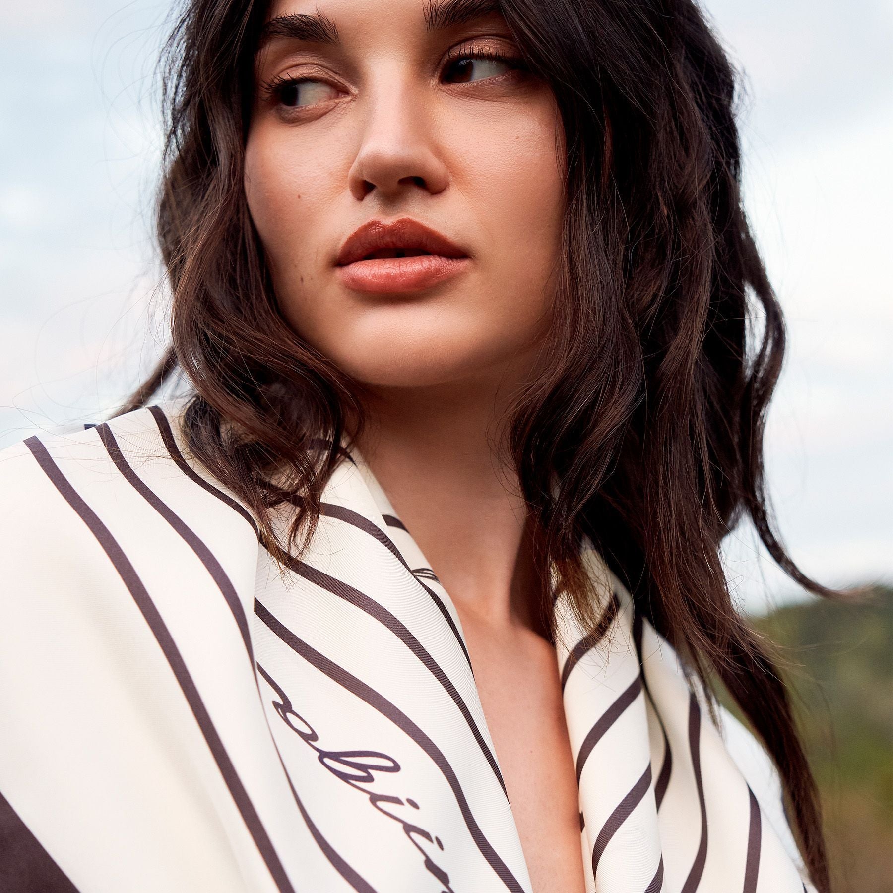 Silk scarf "From a clean slate"