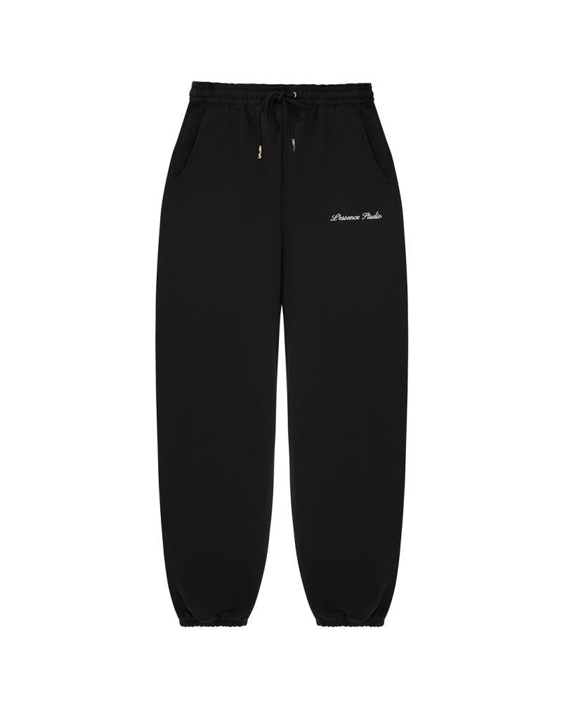 Signature Embroidered Sweatpant - Black