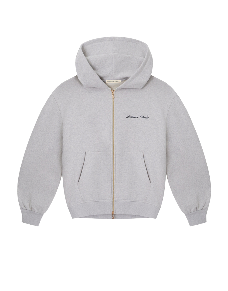 SIGNATURE LOGO EMBROIDERED ZIP HOODIE