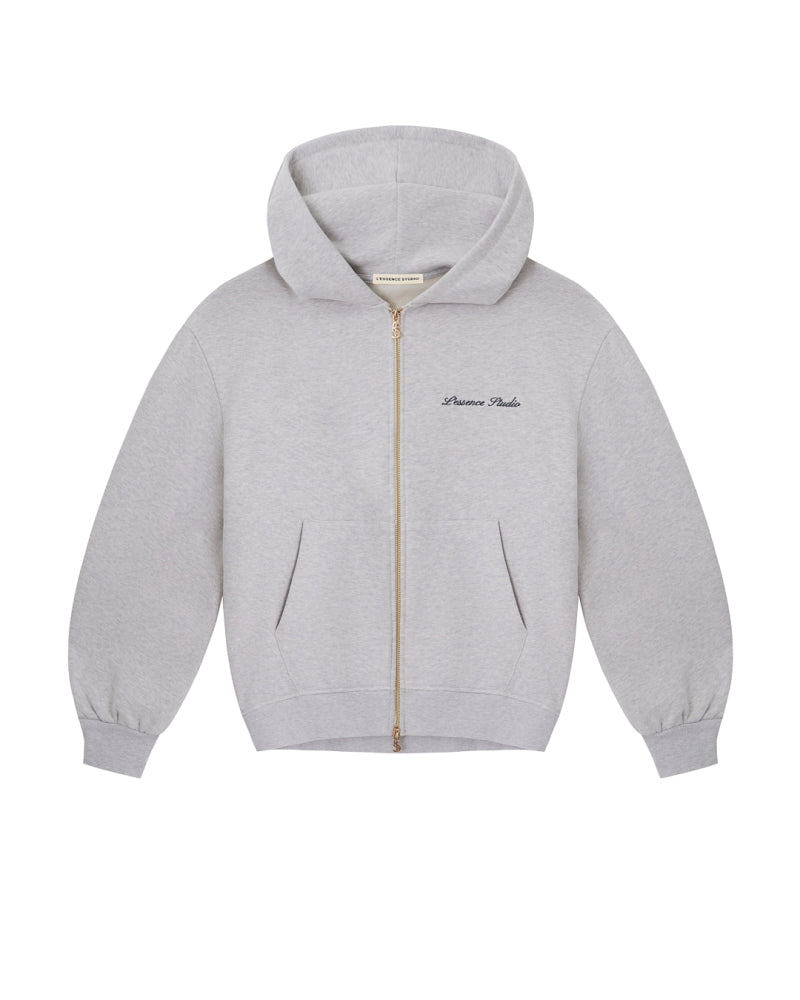 Signature Logo Embroidered Zip Hoodie