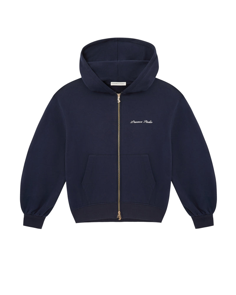 Signature Logo Embroidered Zip Hoodie