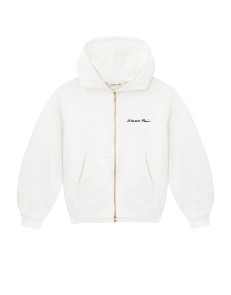 SIGNATURE LOGO EMBROIDERED ZIP HOODIE