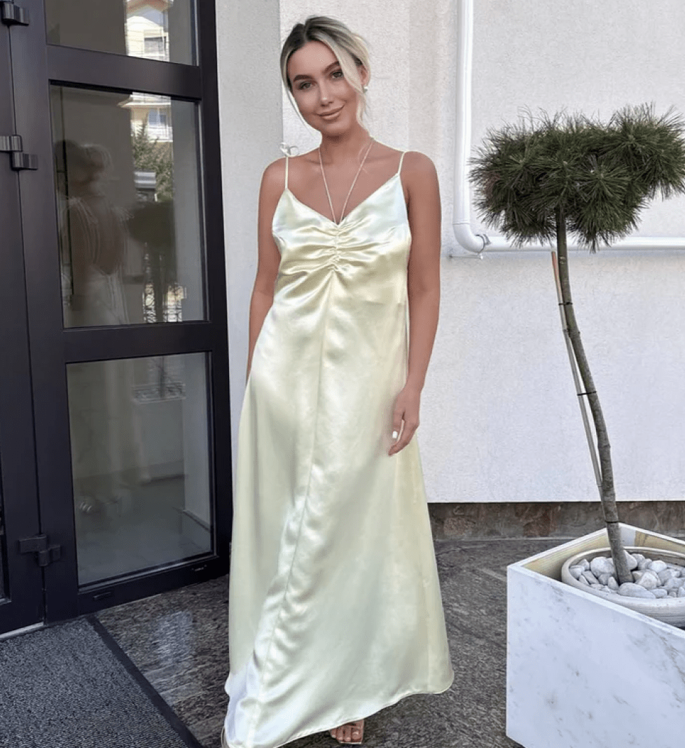 Сукня шовкова KRISTINA LAPTSO yellow