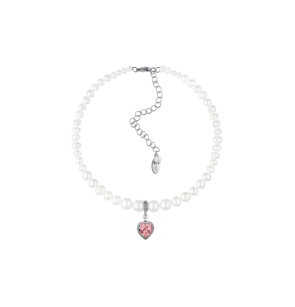 PEARLS CHOKER WITH HEART - фото 48