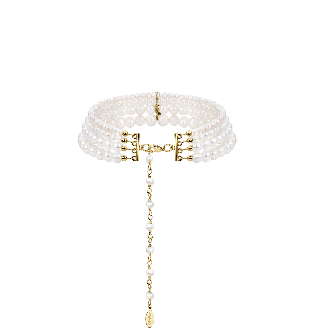 "PARIS" NATURAL PEARLS CHOKER WITH DROP PENDANT - фото 3