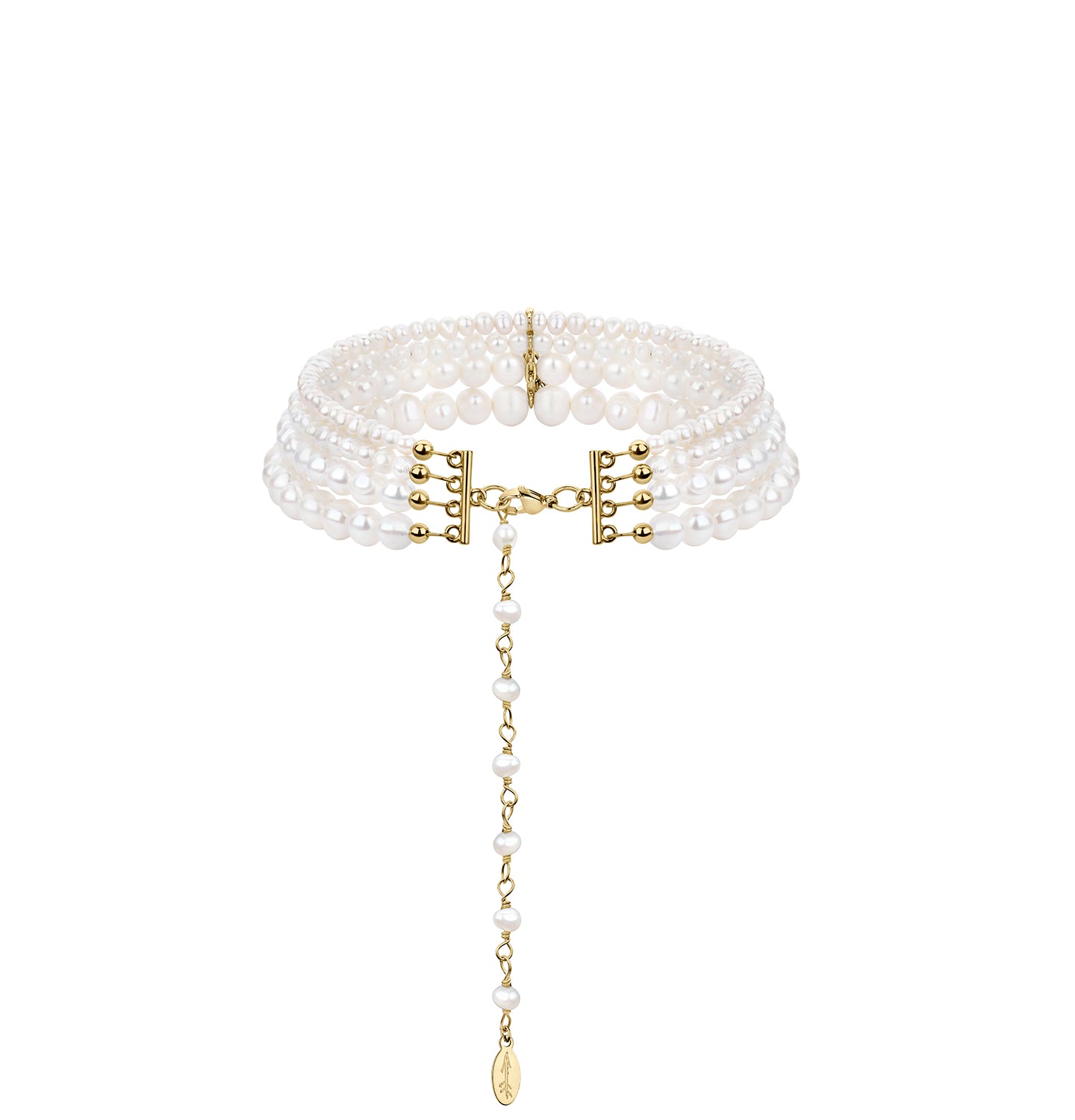 "PARIS" NATURAL PEARLS CHOKER WITH DROP PENDANT - фото 3