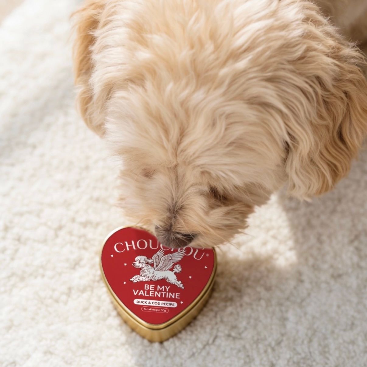 Dog treats 50g, Duck & Cod Valentine 