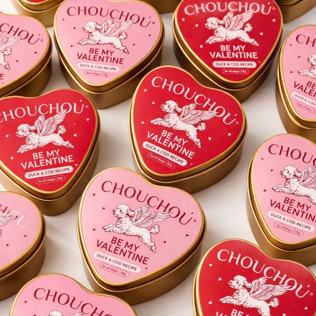 Dog treats 50g, Duck & Cod Valentine 