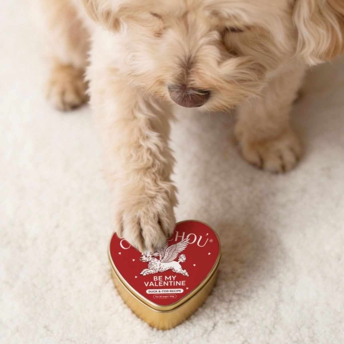 Dog treats 50g, Duck & Cod Valentine 