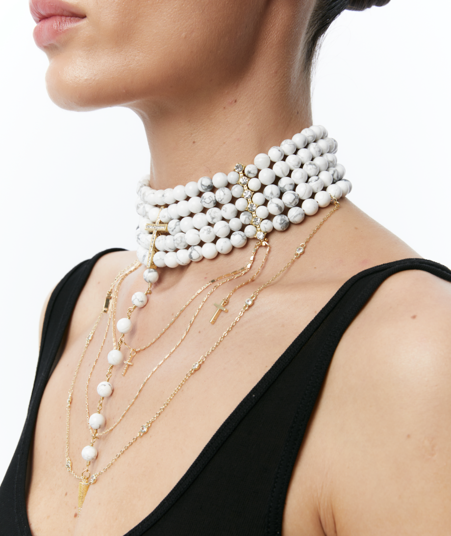 “INNOCENT” NECKLACE MARBLE WITH GOLDEN - фото 4