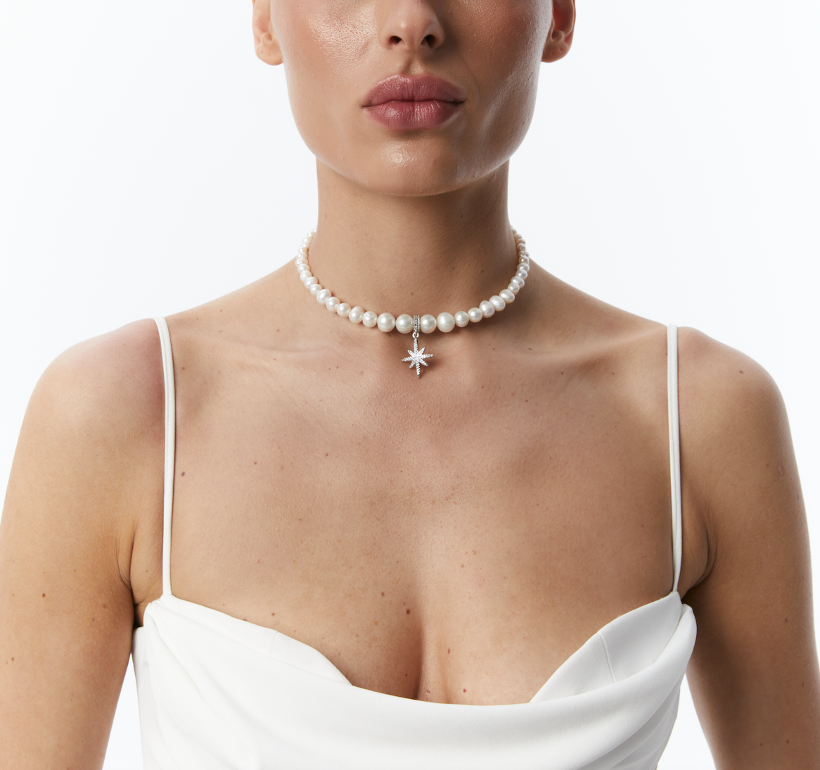 PEARLS CHOKER WITH "MORNING STAR" - фото 9