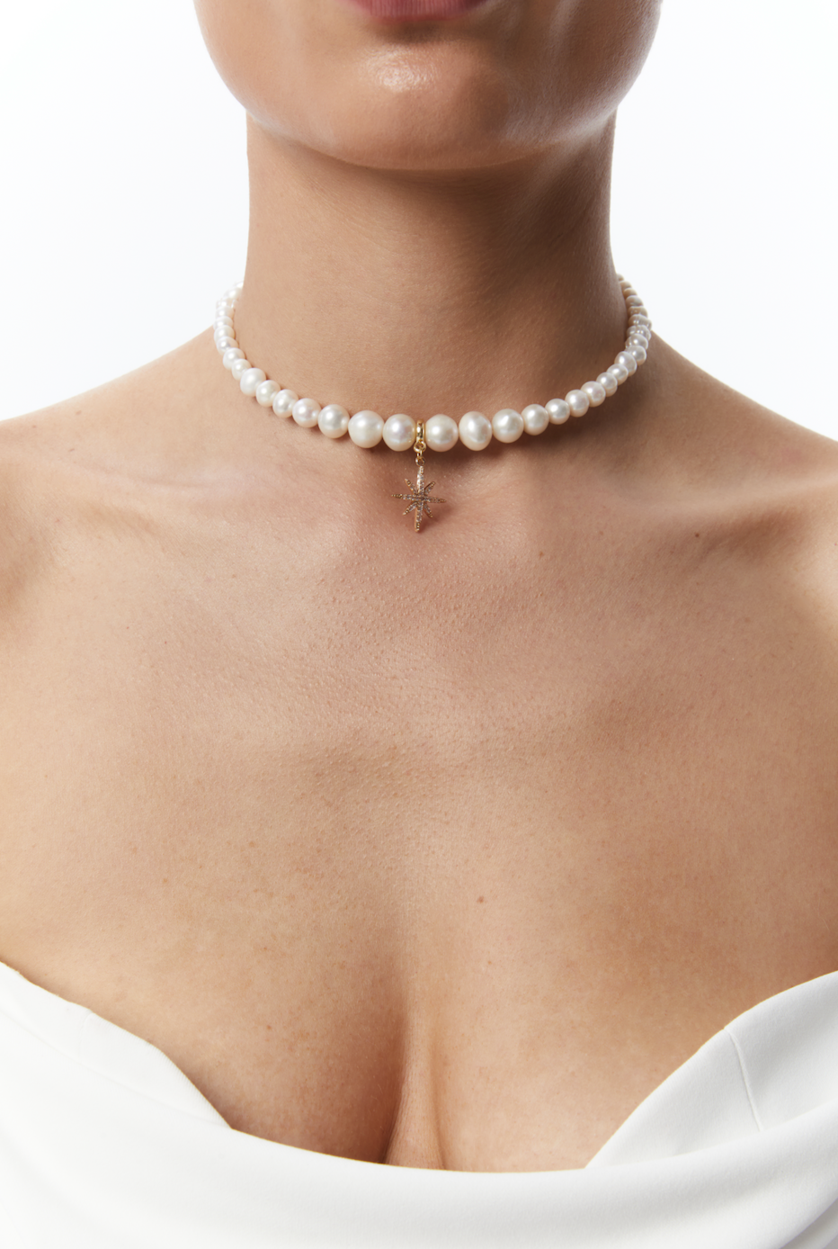 PEARLS CHOKER WITH "MORNING STAR" - фото 2