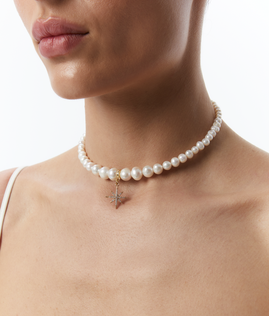 PEARLS CHOKER WITH "MORNING STAR" - фото 3
