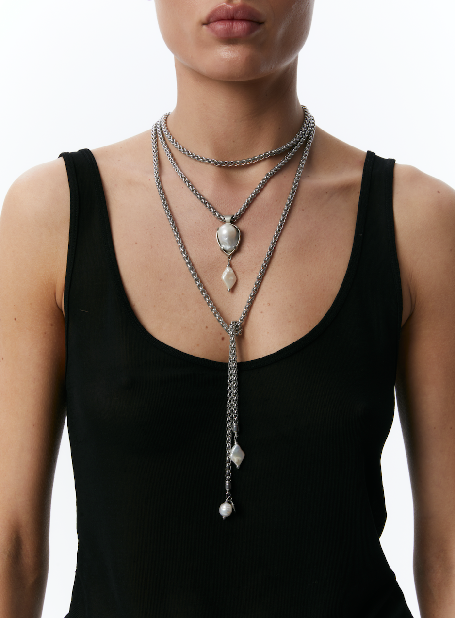 "ODESA" DOUBLE CHAIN NECKLACE - фото 3