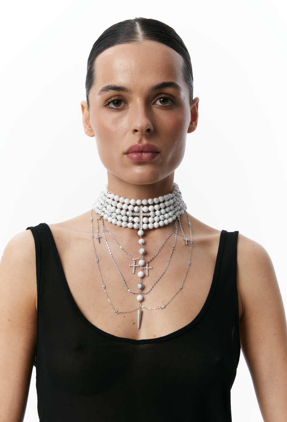 “INNOCENT” NECKLACE MARBLE WITH SILVER - фото 2