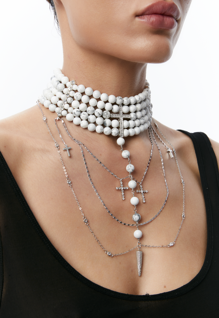 “INNOCENT” NECKLACE MARBLE WITH SILVER - фото 4