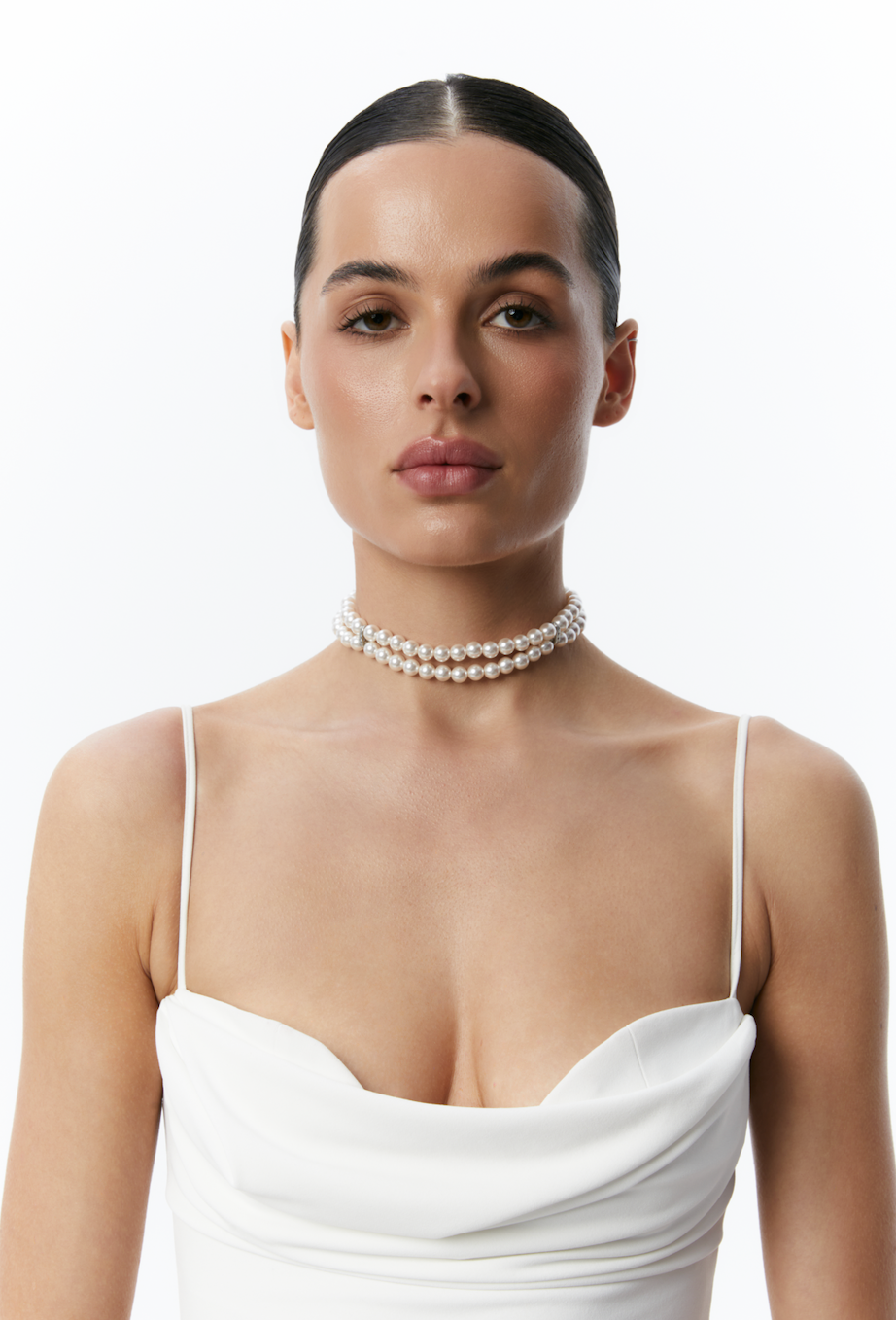 "2 ROWS" CERAMIC BEADS CHOKER - фото 2