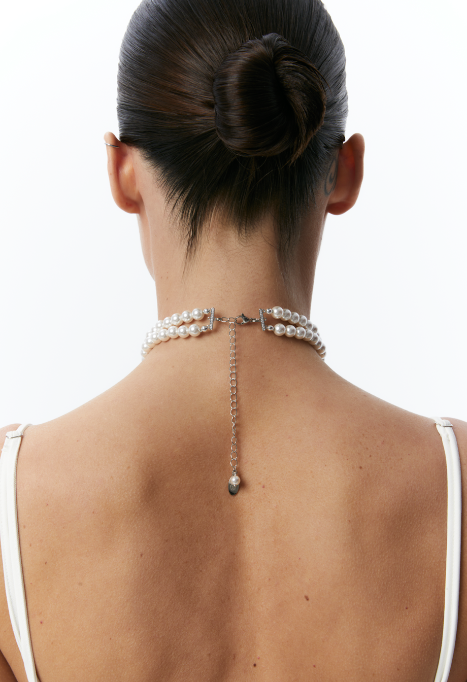 "2 ROWS" CERAMIC BEADS CHOKER - фото 4