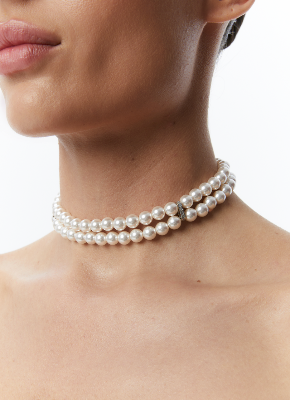 "2 ROWS" CERAMIC BEADS CHOKER - фото 3