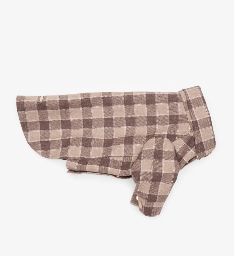 Сорочка CHOUCHOU картата для собак коричнева