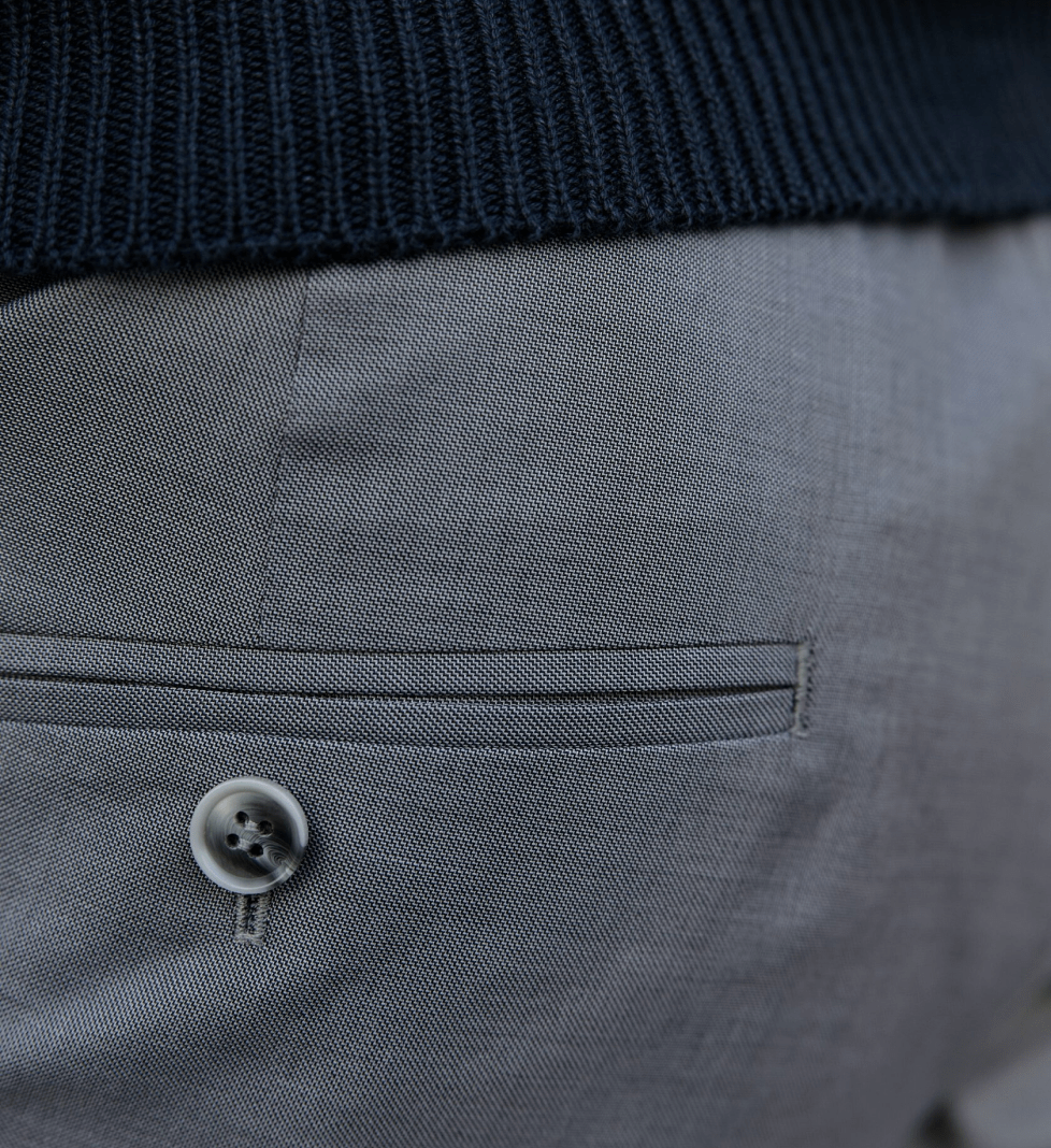 Штани the SUIT MAN літні, надлегкі, сірі з фіолетовим відтінком