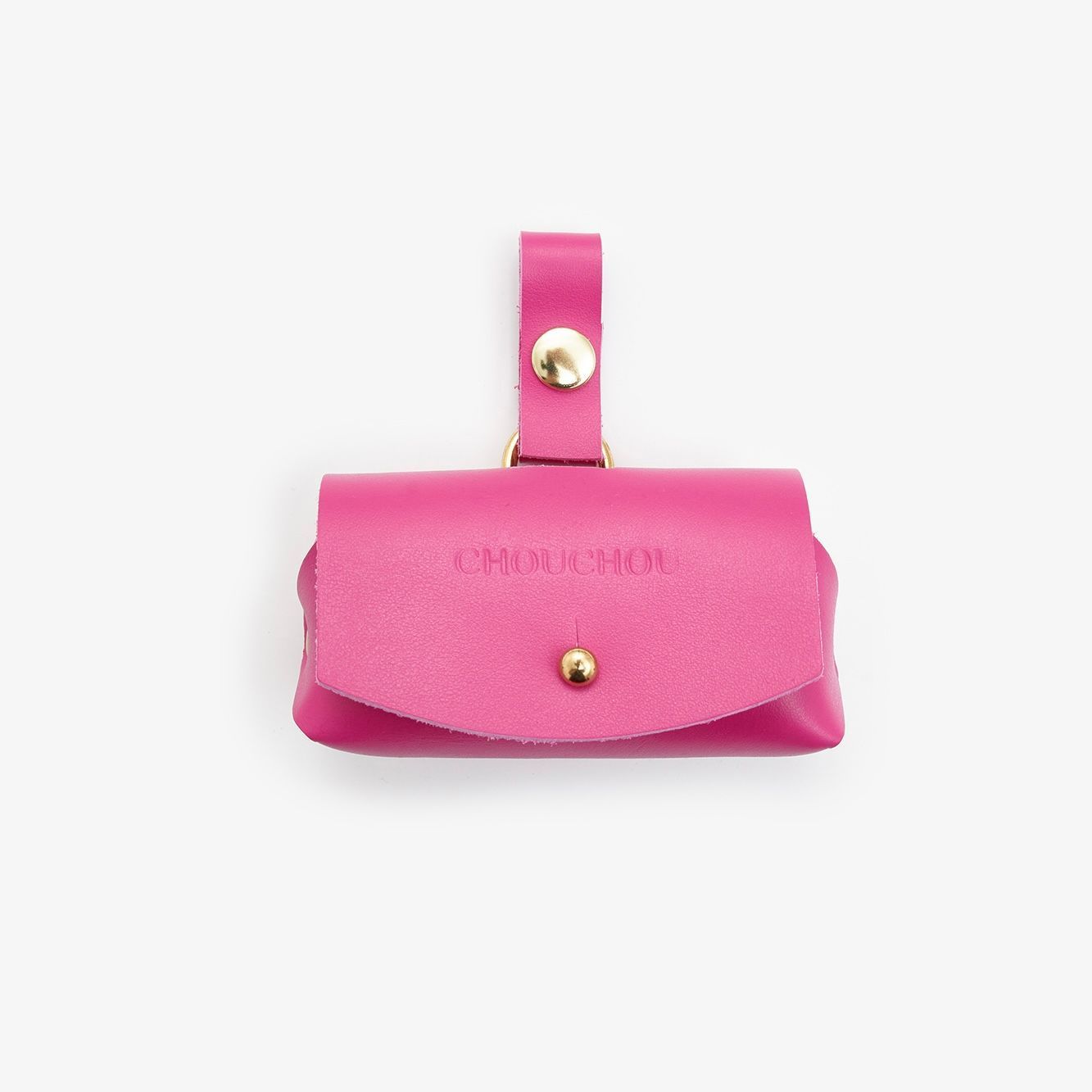 Leather dog dispenser bag "Classy" 