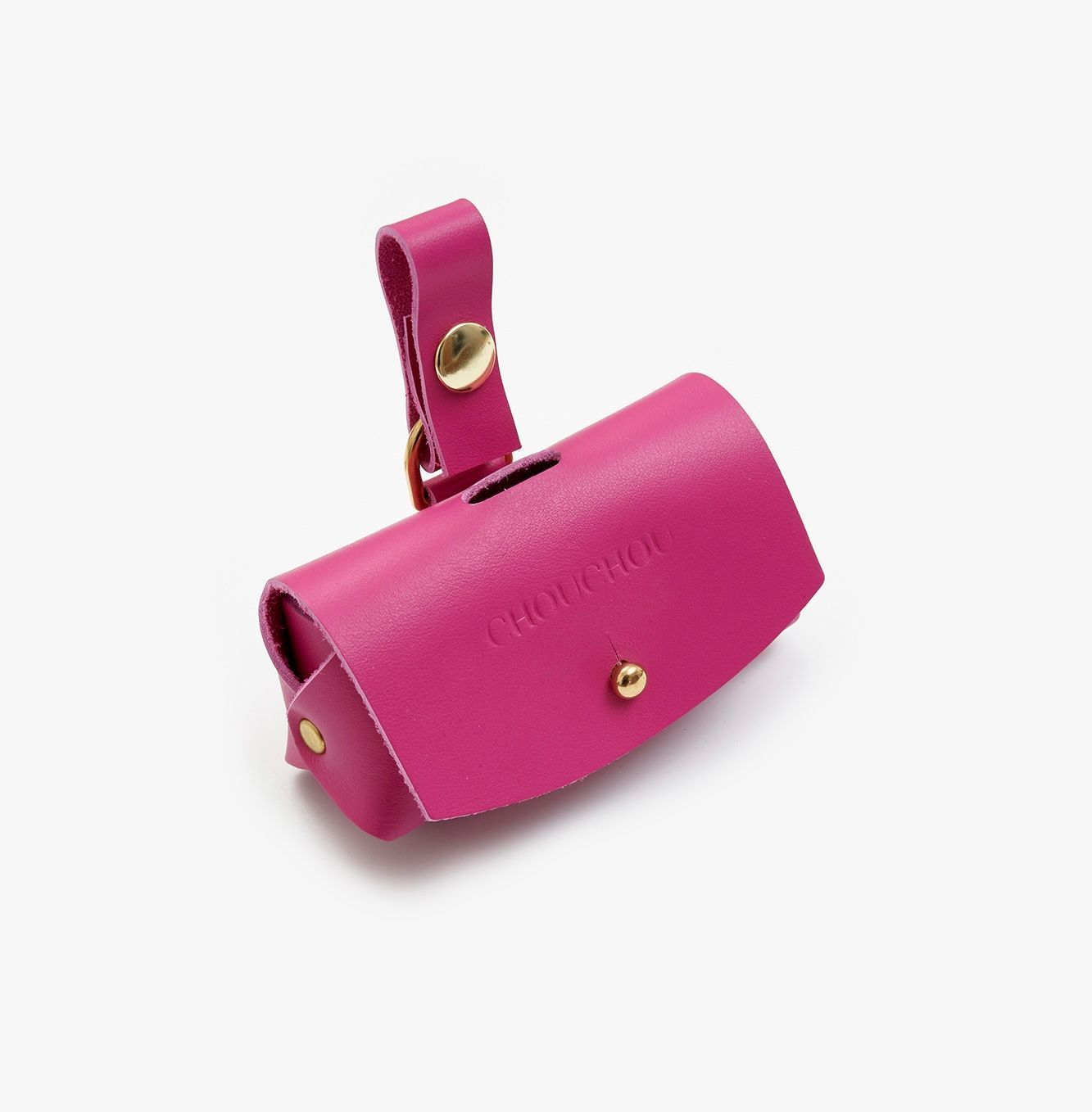 Leather dog dispenser bag "Classy" 