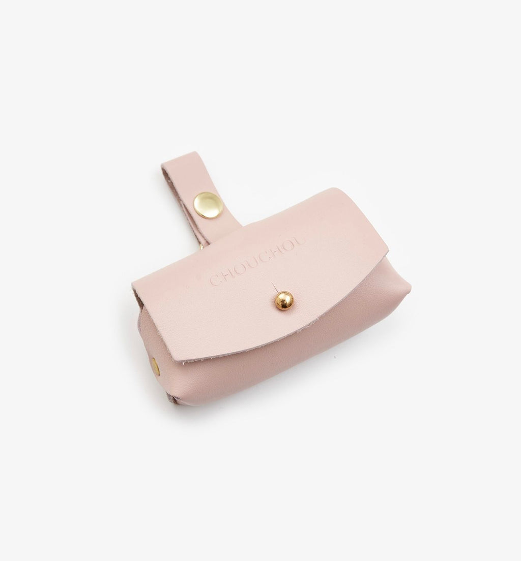Leather dog dispenser bag "Classy" 