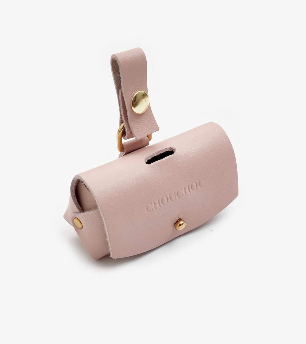 Leather dog dispenser bag "Classy" 