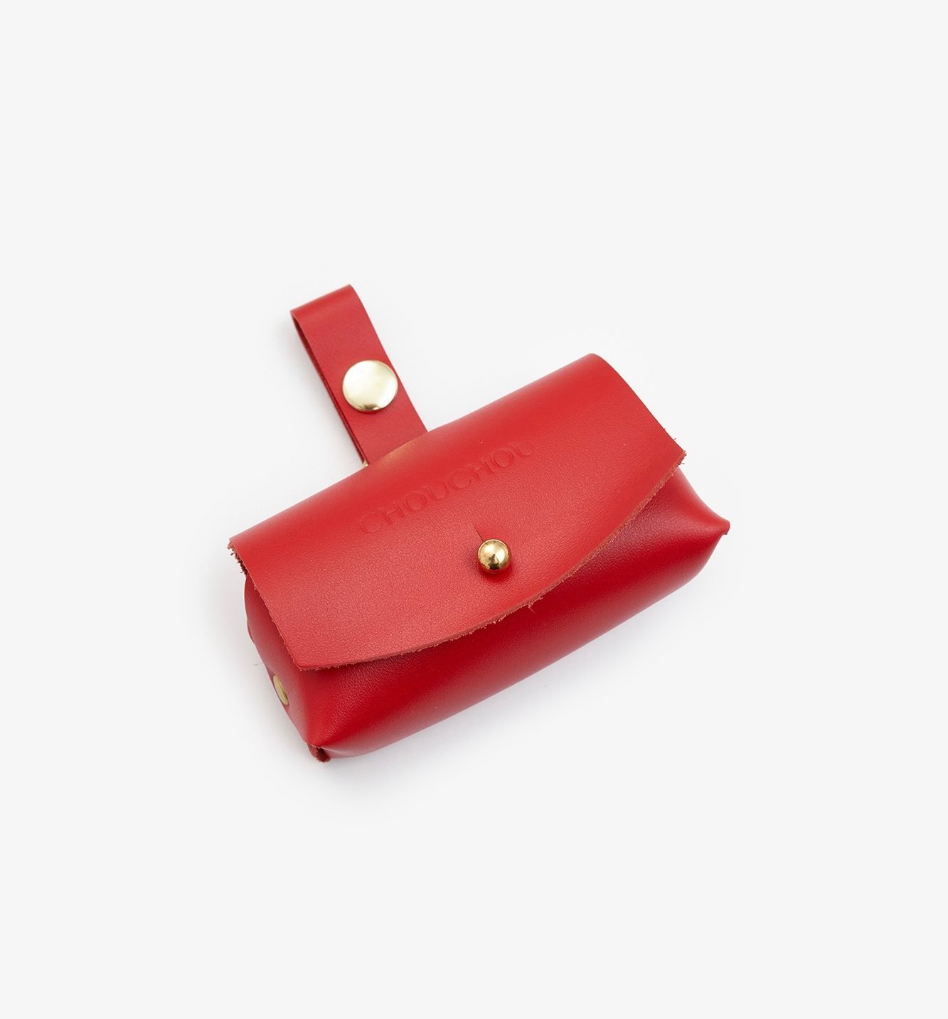 Leather dog dispenser bag "Classy" 