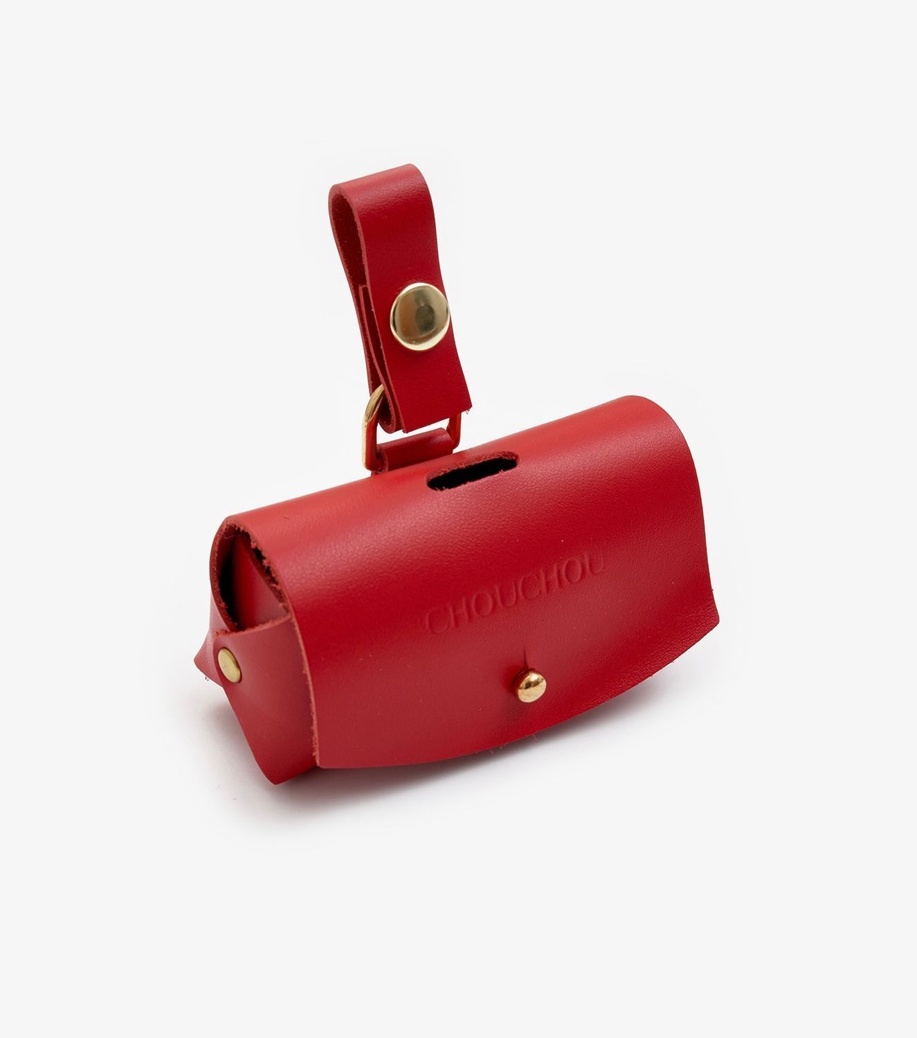 Leather dog dispenser bag "Classy" 