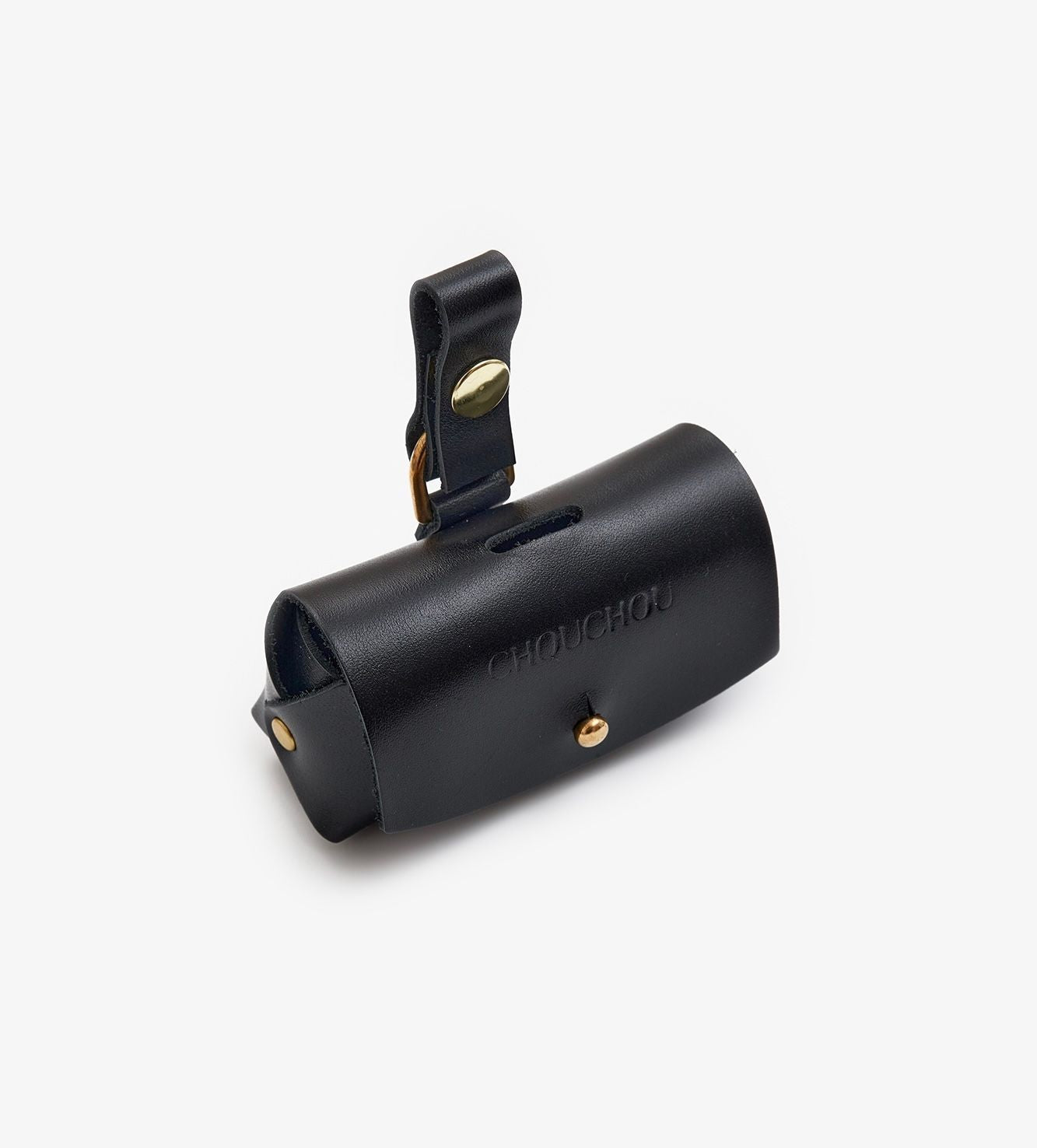 Leather dog dispenser bag "Classy" 