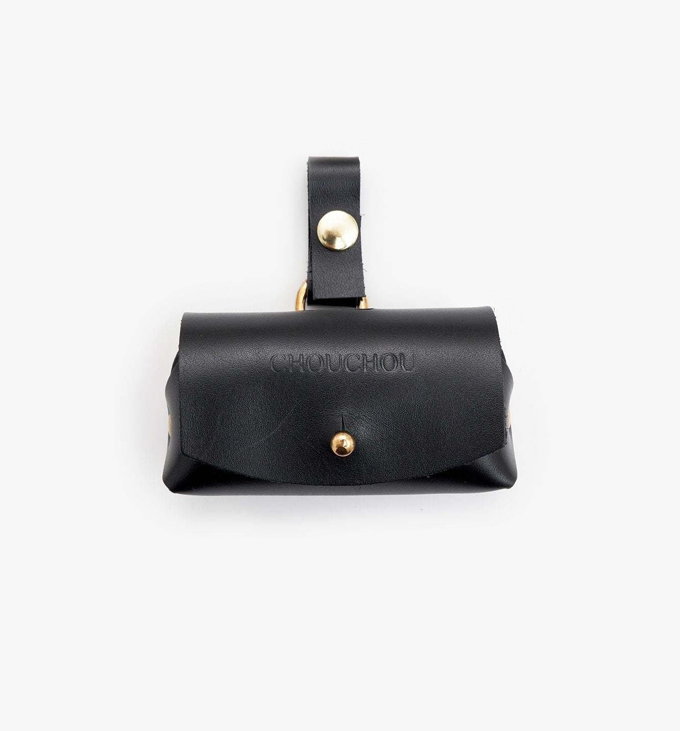 Leather dog dispenser bag "Classy" 