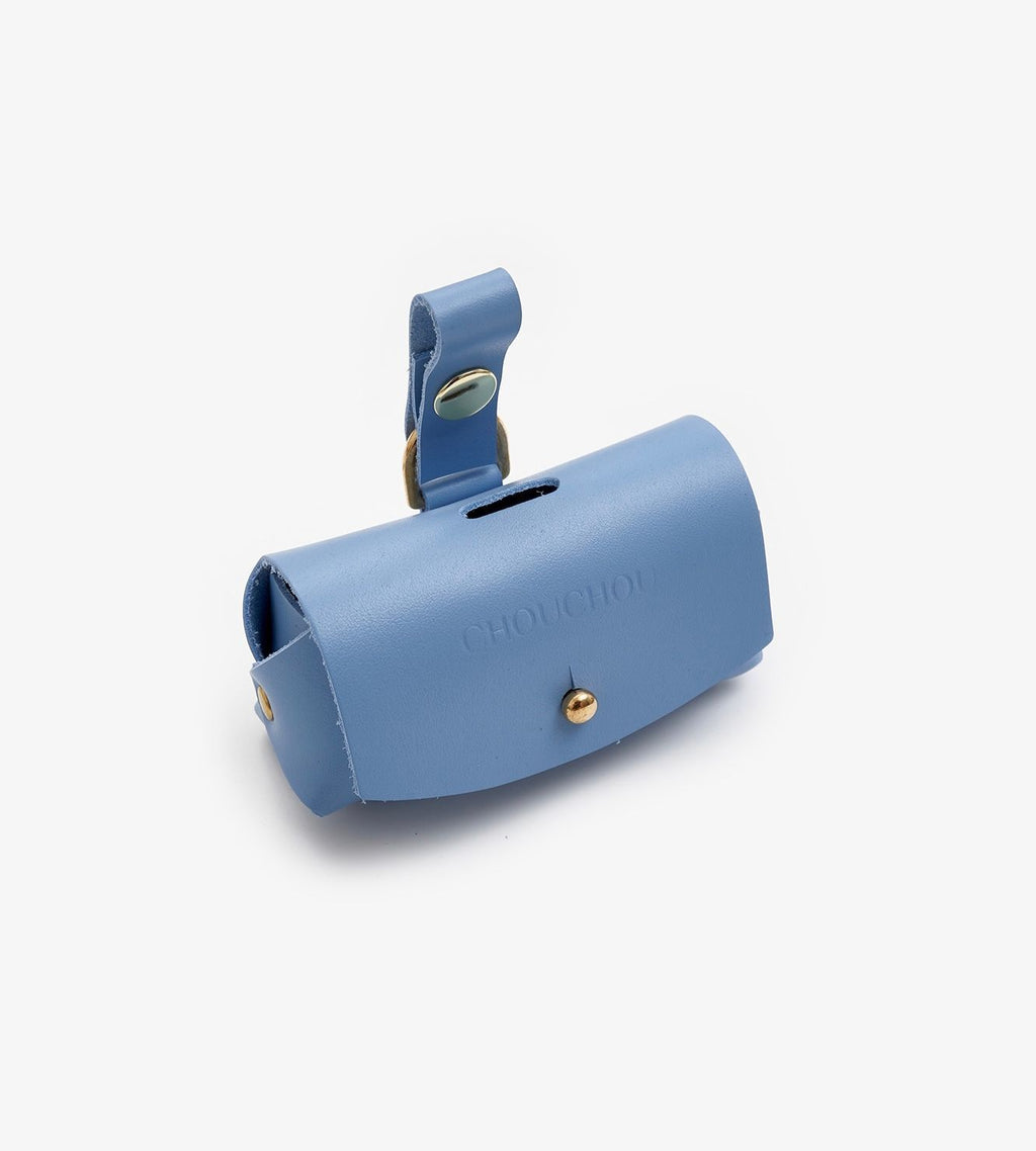 Leather dog dispenser bag "Classy" 