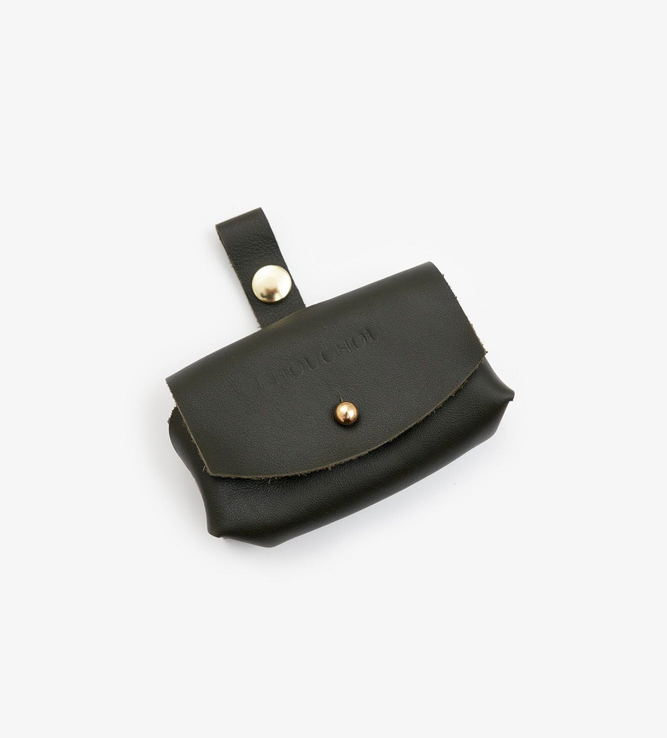 Leather dog dispenser bag "Classy" 