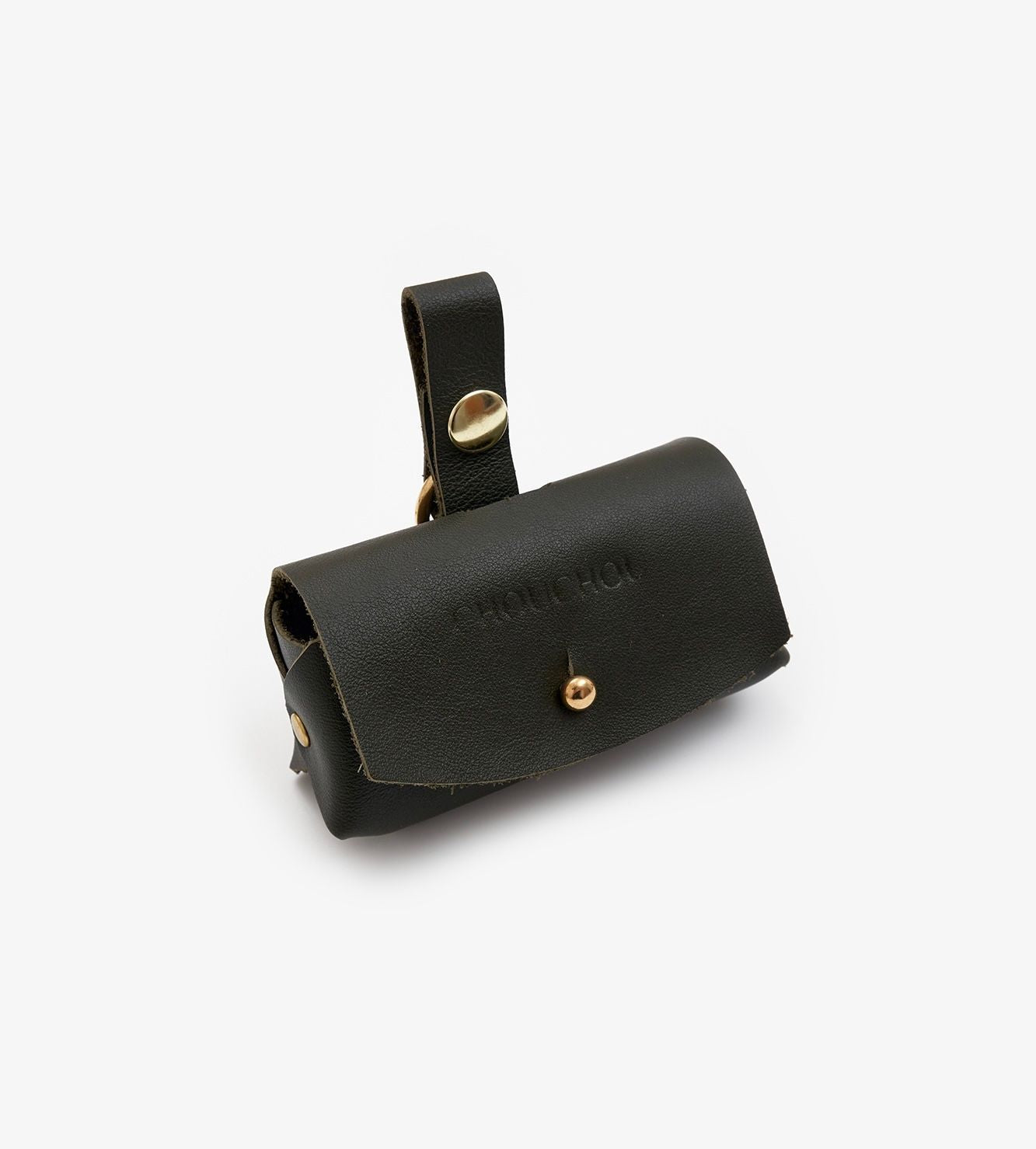 Leather dog dispenser bag "Classy" 