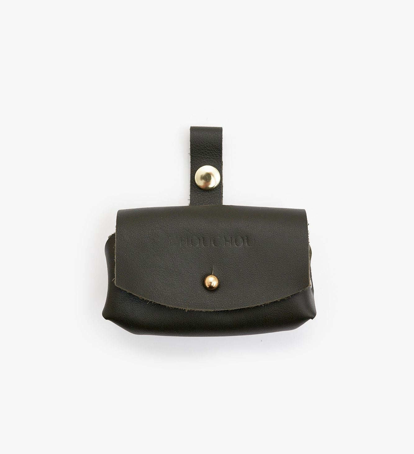 Leather dog dispenser bag "Classy" 