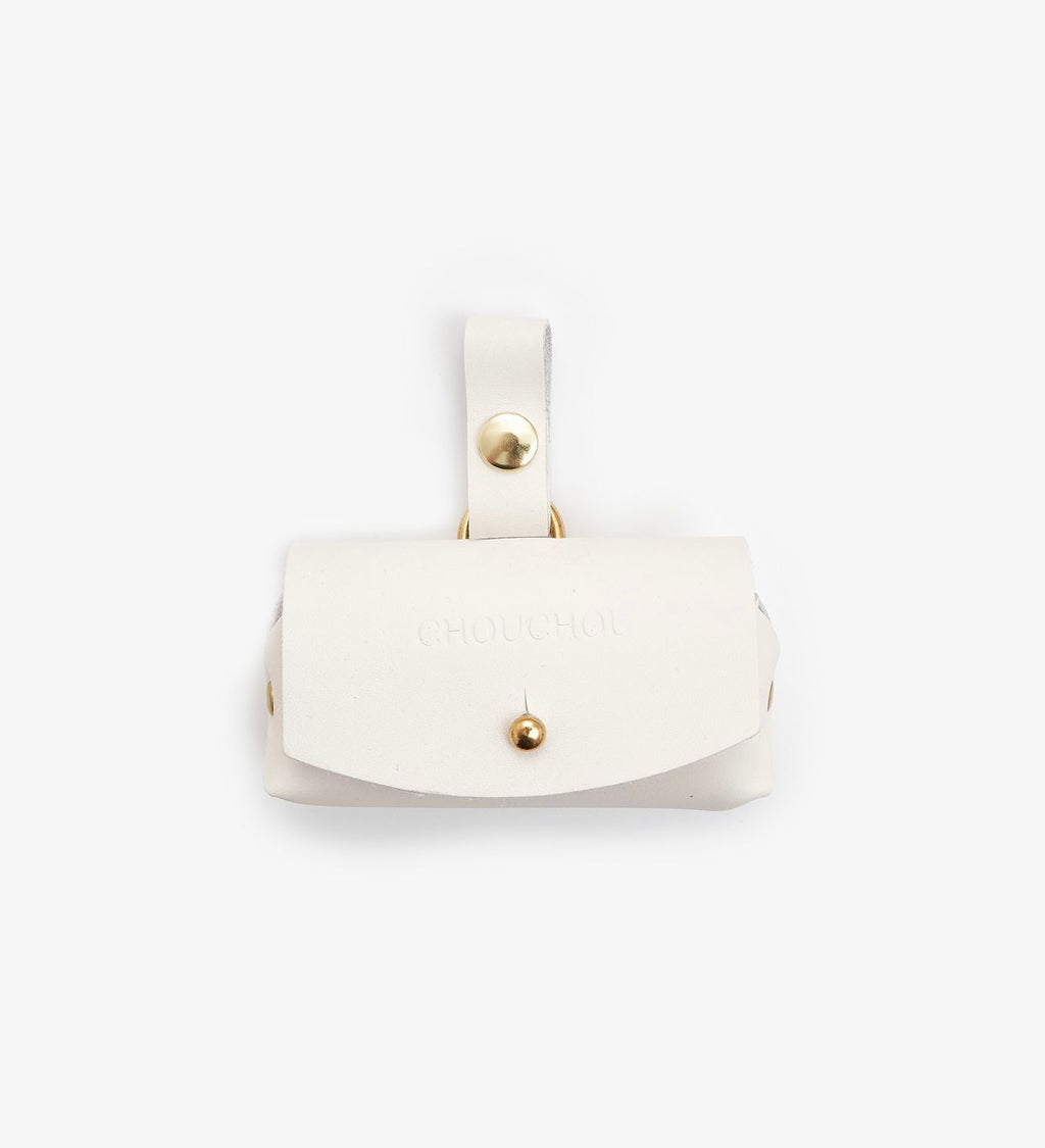 Leather dog dispenser bag "Classy" 
