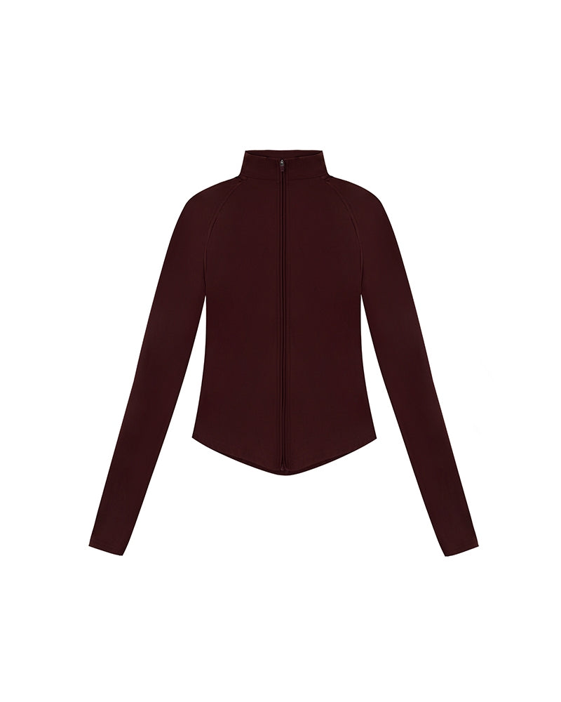 Ultimate Sculpting Zip Up Jacket - Burgundy