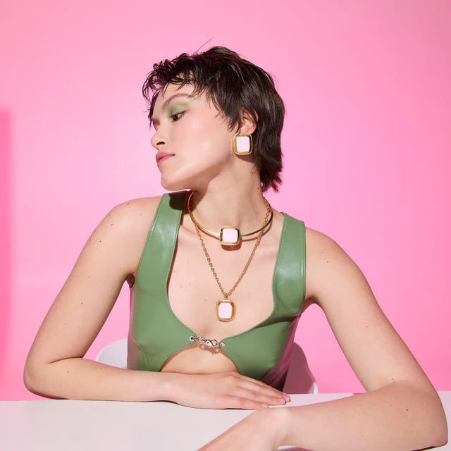 Pink earrings